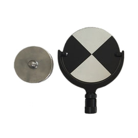 6″ Black and White Tilting Circular Aluminum Target Plate