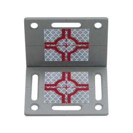 Angled Retro Reflective Survey Target w/Three Reflectors (40mm x 40mm) - Pack of 50 Units