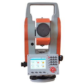 Windows CE 2" Reflectorless Total Station with Starter Kit (Bluetooth, Dual Axis, Touchscreen, Tripod, Bipod, Prism, Surveying)