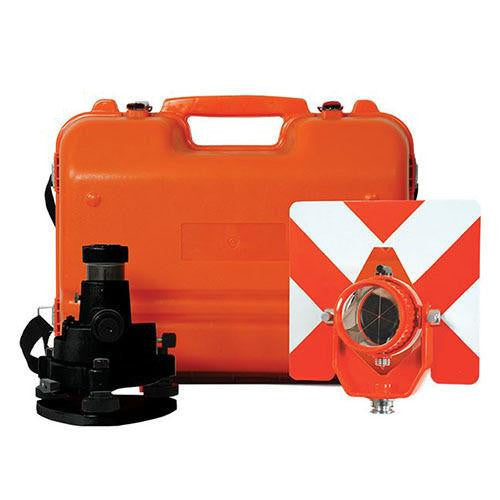 Red All-Metal Prism Set With Bag For Surveying Total Station - High Visibility Target