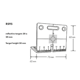 RS95 Stake Out Aid with Reflective Targets and Ruling Lines (10 pack)