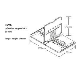 RS96 Stake Out Aid foldable with Reflective Targets and Ruling Lines (10 pack)