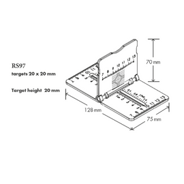 RS97 Stake Out Aid foldable with Non-Reflective Targets and Ruling Lines (10 pack)