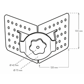 Corner Adapter for Extending the Measuring Range Around Building Corners RSFP-X99-80